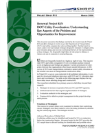 Cover of DOT-Utility Coordination: Understanding Key Aspects of the Problem and Opportunities for Improvement