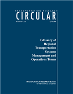 Cover of Glossary of Regional Transportation Systems Management and Operations Terms