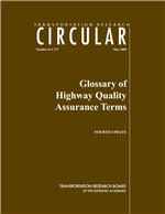 Cover of Glossary of Highway Quality Assurance Terms: Fourth Update