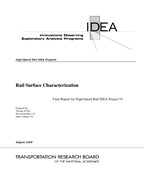 Cover of Rail Surface Characterization
