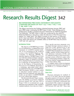 Cover of Recommended Precision Statements for AASHTO Standard Methods of Test T 22, T 104, T 105, T 154, T 186, and T 242