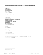 Cover of Scaling Resistance of Concrete Containing Slag Cement: Critical Review
