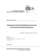 Cover of Development of Time Domain Reflectometry Instrument for QA/QC of Fresh and Early Stage Concrete